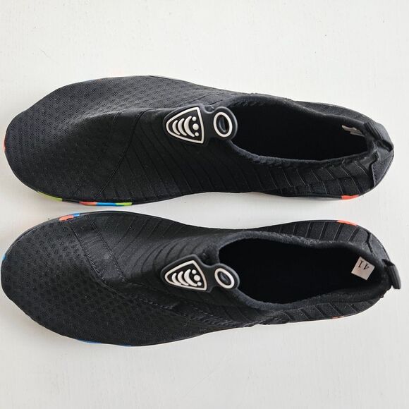Black Slip-On Water Shoes with Multicolor Accents - Picture 2 of 4